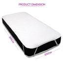 PARRY LIFE Soft Mattress Topper - Polyester Cover Microfiber Filling - Super soft, Box Stitched Mattress Protector Topper Cover, Elasticated Corner Straps - 200 x 200 cm - SW1hZ2U6NDE3NTA0