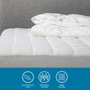 PARRY LIFE Soft Mattress Topper - Polyester Cover Microfiber Filling - Super soft, Box Stitched Mattress Protector Topper Cover, Elasticated Corner Straps - 150 x 200 cm - SW1hZ2U6NDE3NDY1