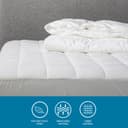 PARRY LIFE Soft Mattress Topper - Polyester Cover Microfiber Filling - Super soft, Box Stitched Mattress Protector Topper Cover, Elasticated Corner Straps - 100 x 200 cm