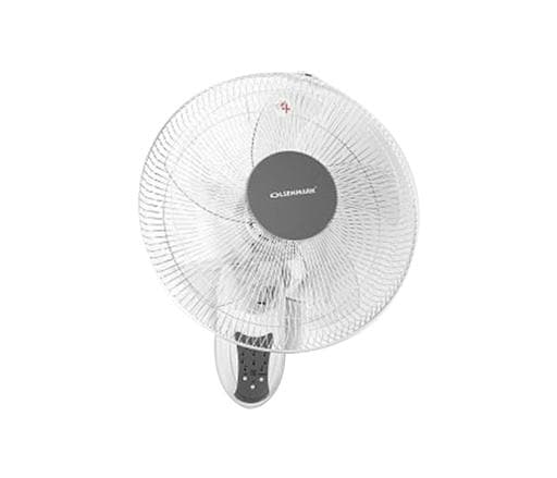 Olsenmark Wall Fan With Remote, 16 Inch -3 Speed Setting - Powerful Motor - Timer Function - Cooling