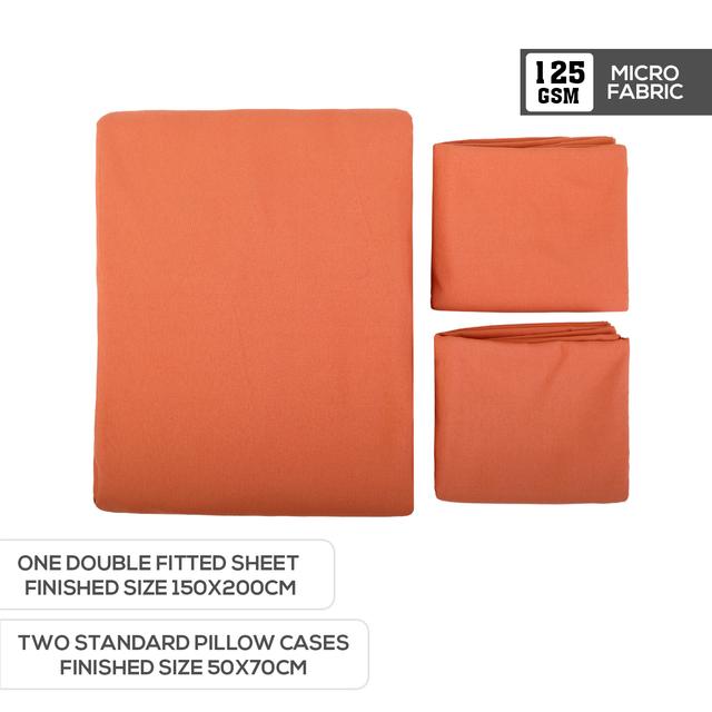 PARRY LIFE Fitted Sheet - DOUBLE FITTED SHEET with 2 Pillow Cover 50x70 - 125 GSM MICRO FABRIC 150x200 - SW1hZ2U6NDE4MTU5