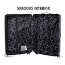 PARA JOHN PJTR3077 ABS Hard TrollePARA JOHN Travel Luggage Suitcase Set of 3 - Trolley Bag, Carry On Hand Cabin Luggage Bagy Luggage Set, Burgundy