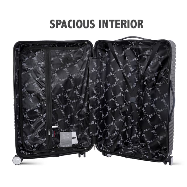 PARA JOHN PJTR3077 ABS Hard TrollePARA JOHN Travel Luggage Suitcase Set of 3 - Trolley Bag, Carry On Hand Cabin Luggage Bagy Luggage Set, Burgundy