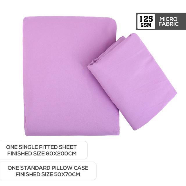 PARRY LIFE Fitted Sheet - SINGLE FITTED SHEET with 2 Pillow Cover 50x70 - 125 GSM MICRO FABRIC 180x220 - SW1hZ2U6NDE4MjY3
