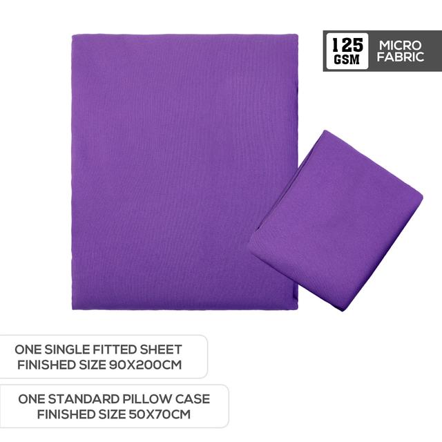 PARRY LIFE Fitted Sheet - SINGLE FITTED SHEET with 2 Pillow Cover 50x70 - 125 GSM MICRO FABRIC 180x220 - SW1hZ2U6NDE4MTI3