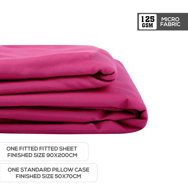 PARRY LIFE Fitted Sheet - SINGLE FITTED SHEET with 2 Pillow Cover 50x70 - 125 GSM MICRO FABRIC 180x220 - SW1hZ2U6NDE4Mjkz