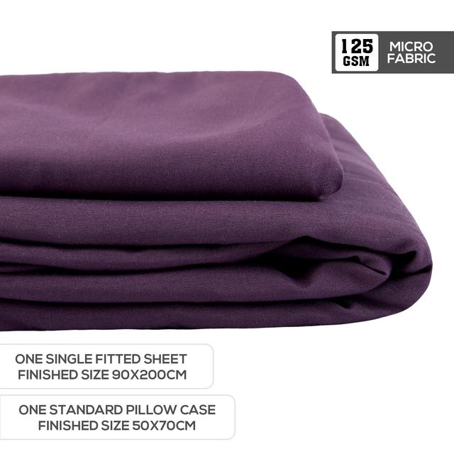 شرشف سرير و 2 غطاء وسادة - بني غامق PARRY LIFE Fitted Sheet - SW1hZ2U6NDE4Mjc4