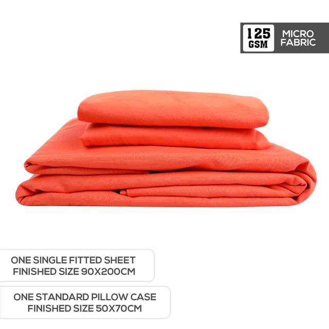 PARRY LIFE Fitted Sheet - SINGLE FITTED SHEET with 2 Pillow Cover 50x70 - 125 GSM MICRO FABRIC 180x220 - SW1hZ2U6NDE4MTcy