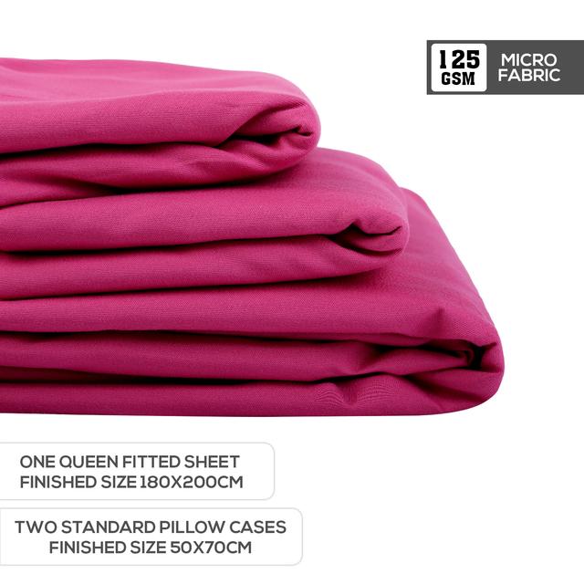 PARRY LIFE Fitted Sheet - QUEEN FITTED SHEET with 2 Pillow Cover 50x70 - 125 GSM MICRO FABRIC 180x220 - SW1hZ2U6NDE4MDM3