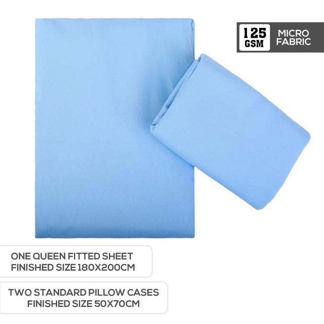 PARRY LIFE Fitted Sheet - QUEEN FITTED SHEET with 2 Pillow Cover 50x70 - 125 GSM MICRO FABRIC 180x220 - SW1hZ2U6NDE3OTky