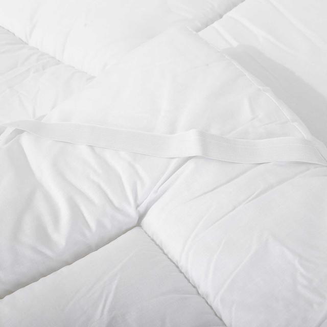 PARRY LIFE Soft Mattress Topper - Polyester Cover Microfiber Filling - Super soft, Box Stitched Mattress Protector Topper Cover, Elasticated Corner Straps - 100 x 200 cm