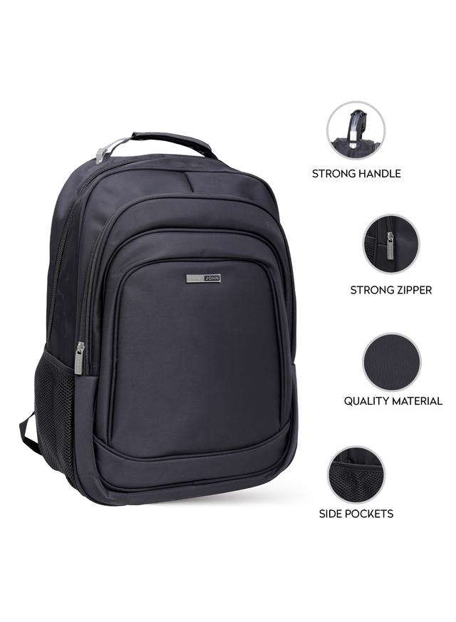 شنطة ظهر متعددة الإستخدامات قياس 19 إنش لون أسود 19’’ Rucksack Travel Laptop Backpack Hiking Travel Camping - PARA JOHN - SW1hZ2U6NDM0Mjk4