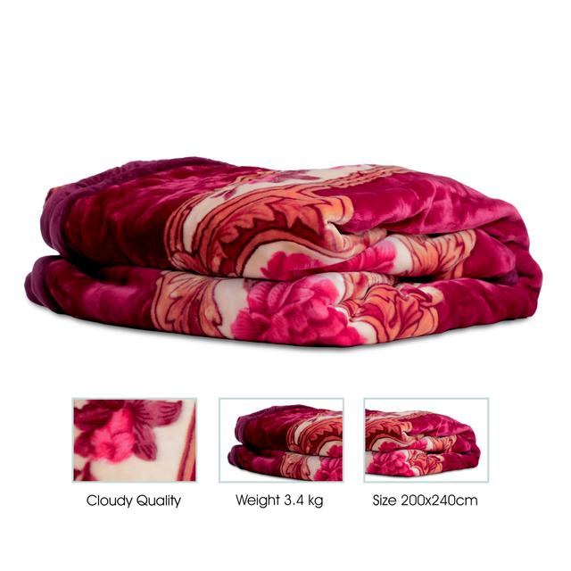 لحاف (بطانية) 200×240 سم PARRY LIFE 2 PLY Raschel Blanket - SW1hZ2U6NDE3Mzc5