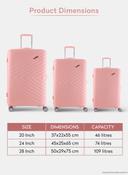 PARA JOHN PJTR3149 Bricks 3 Pcs Trolley Luggage Set, Red - SW1hZ2U6MzY0ODU3