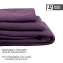 شرشف سرير مزدوج و 2 غطاء وسادة - بني غامق PARRY LIFE Fitted Sheet