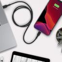 Belkin BOOST CHARGE USB-C to Lightning Cable 3Ft/1m - Fast Charging MFI cable for Apple iPhone 12/11 Pro Max/12/11 Pro/12 Mini/12/11/XR/XS/X Max/8/8 Plus iPad/iPad Mini - Black - SW1hZ2U6MzU5MDcx