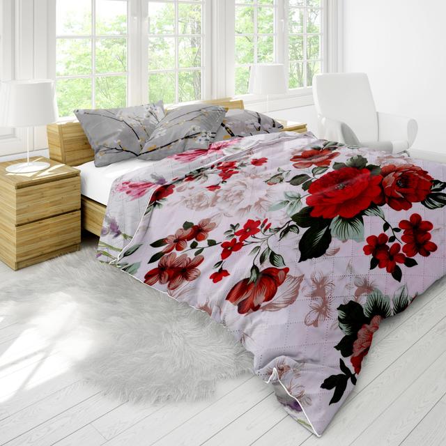 طقم سرير 2 قطعة - أحمر و أبيض PARRY LIFE 2 Pcs Single Comforter - SW1hZ2U6NDE3OTAz