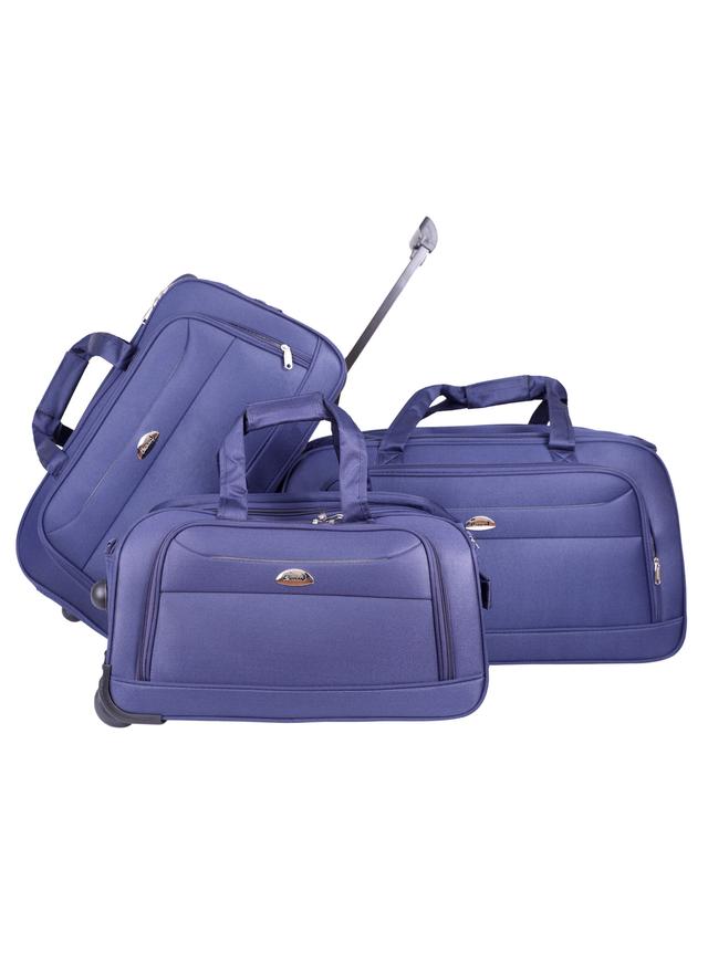 شنطة سفر (حقيبة سفر) عدد 3 – أزرق  ABRAJ 2 Wheel Duffle Bag - SW1hZ2U6NDE4OTQ2