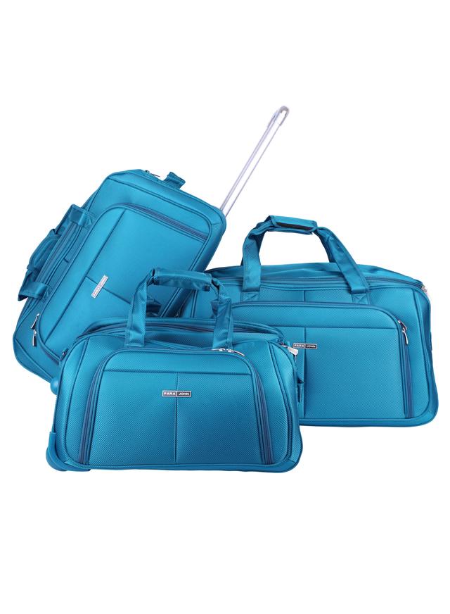 مجموعة شنط السفر لون فيروزي 3Piece Duffle Bag Set /Travel Bag - Cabin Size Travel Duffel Bag - Holdall Duffle Carry Bag - PARA JOHN - SW1hZ2U6NDE5MTM1