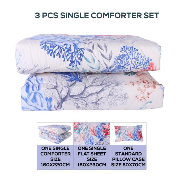 PARRY LIFE Comforter Set, 3 Pc - Flat Sheet, 1 Single Comforter, 1 Pillow cases, 1 Single flatsheet Super Soft Fluffy Warm Comforter Set , Throws for Sofa Fluffy Blanket Bed - SW1hZ2U6NDE4NjU3