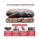 PARRY LIFE DOUBLE 65GSM COMFRTER 6 PCS, Double FlatSheet , 2 Cushion,Pillow Case 220X240 - SW1hZ2U6NDE3OTMx