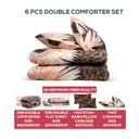 PARRY LIFE DOUBLE 65GSM COMFRTER 6 PCS, Double FlatSheet , 2 Cushion,Pillow Case 220X240 - SW1hZ2U6NDE3OTQ4