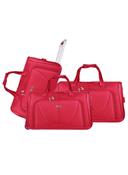 مجموعة شنط السفر لون أحمر 3Piece Duffle Bag Set /Travel Bag - Cabin Size Travel Duffel Bag - Holdall Duffle Carry Bag - PARA JOHN - SW1hZ2U6NDE5MTU1