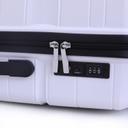 طقم حقائب سفر 3 حقائب مادة PP بعجلات دوارة (20 ، 24 ، 28) بوصة أبيض PARA JOHN - Novo 3 Pcs Trolley Luggage Set, White - SW1hZ2U6MzY1NTQ5