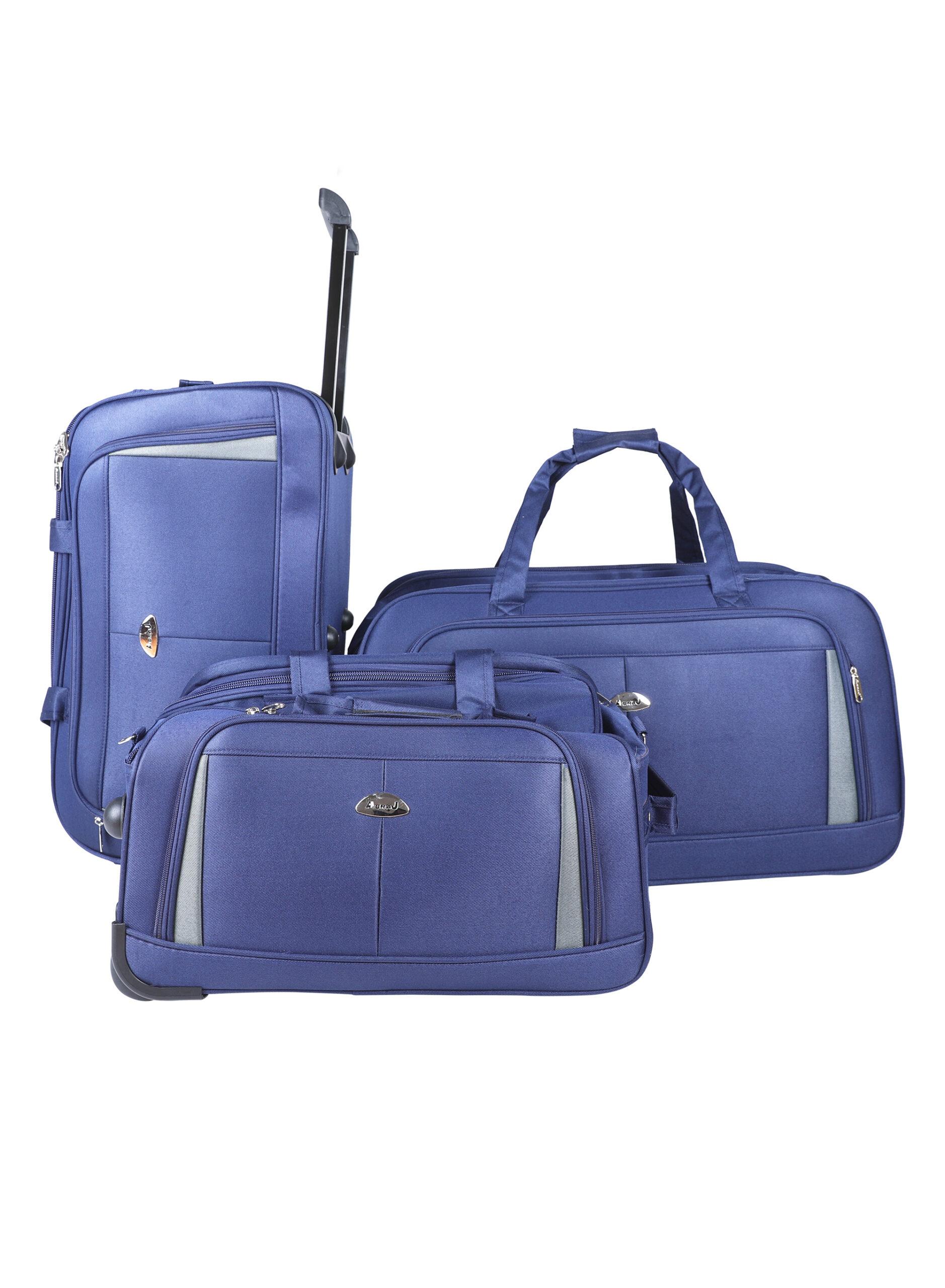 شنطة سفر (حقيبة سفر) عدد 3 – أزرق  ABRAJ 2 Wheel Duffle Bag