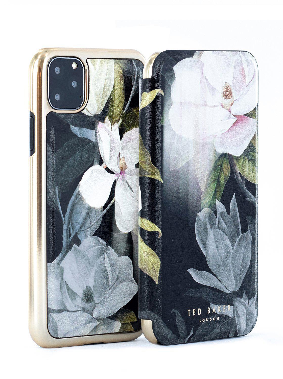 Ted Baker iPhone 11 Pro - Folio Case - Elegant Drop Protection Cover, Wireless Charging Compatible - Opal