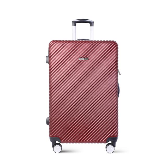 طقم حقائب سفر 3 حقائب مادة ABS بعجلات دوارة (20 ، 24 ، 28) بوصة أحمر برغندي PARA JOHN - Abs Hard Trolley Luggage Set, Burgundy - SW1hZ2U6MzY1NjAx