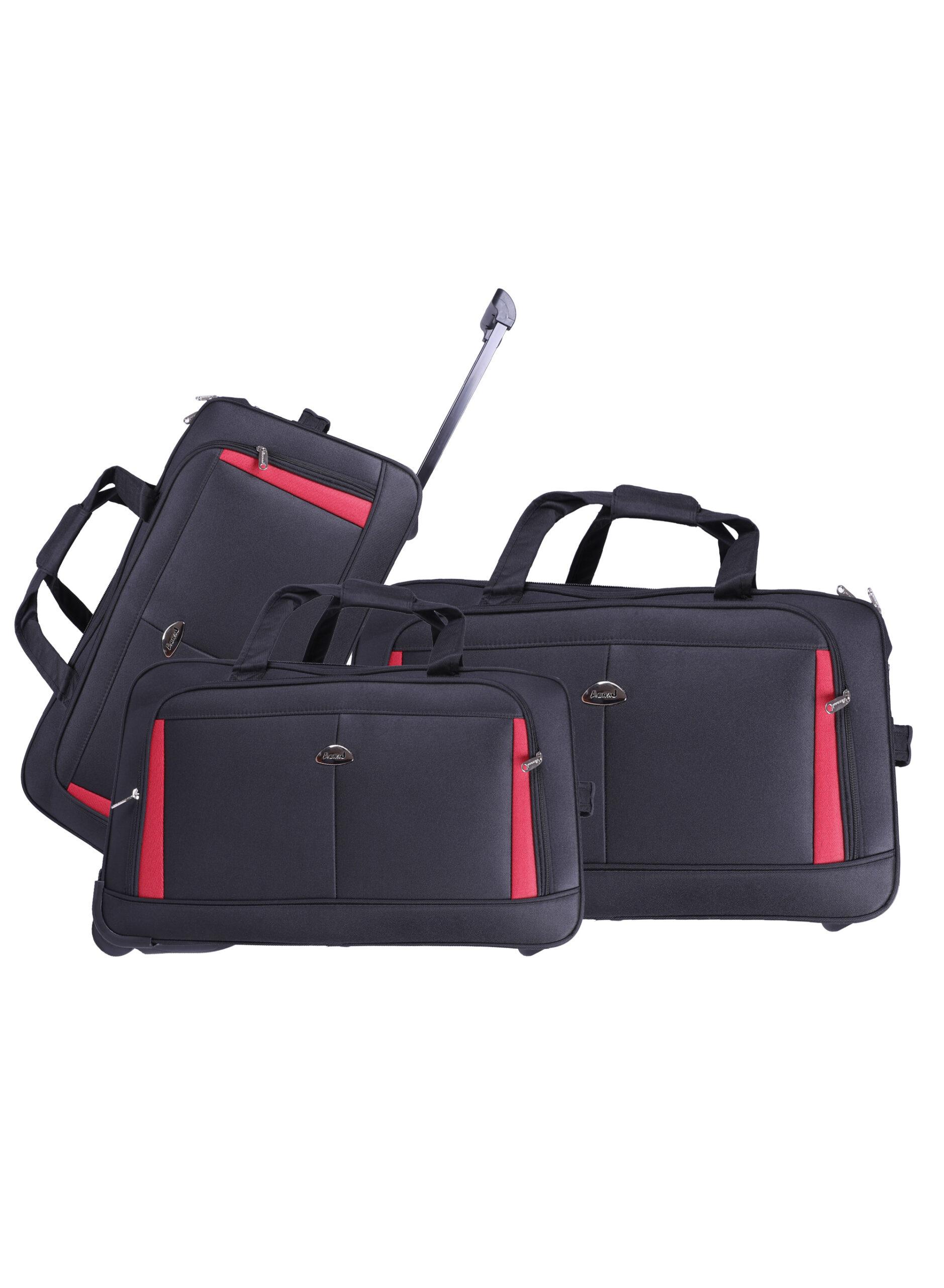 شنطة سفر (حقيبة سفر) عدد 3 – أسود  ABRAJ 2 Wheel Duffle Bag
