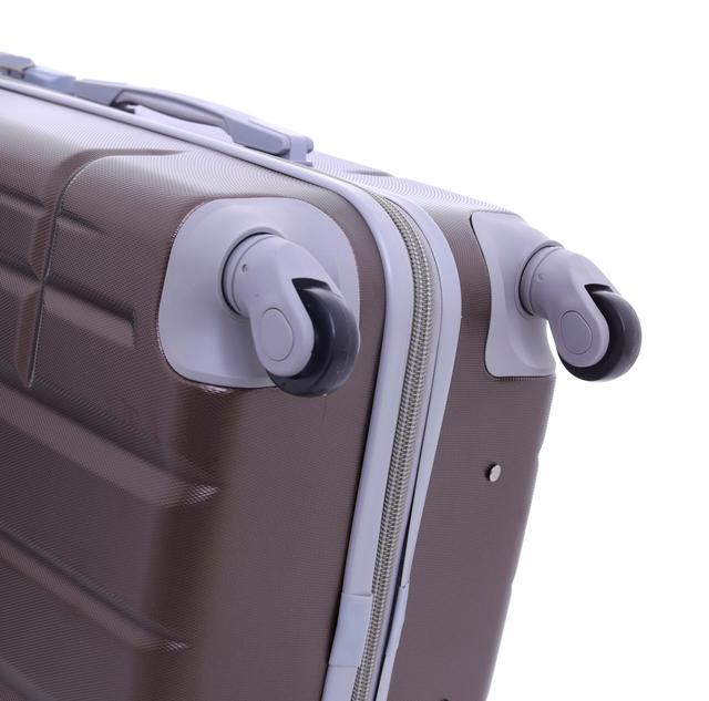 طقم حقائب سفر 3 حقائب مادة ABS بعجلات دوارة (20 ، 24 ، 28) بوصة لون القهوة PARA JOHN - Abs Hard Trolley Luggage Set, Coffee - SW1hZ2U6MzY1MjM1