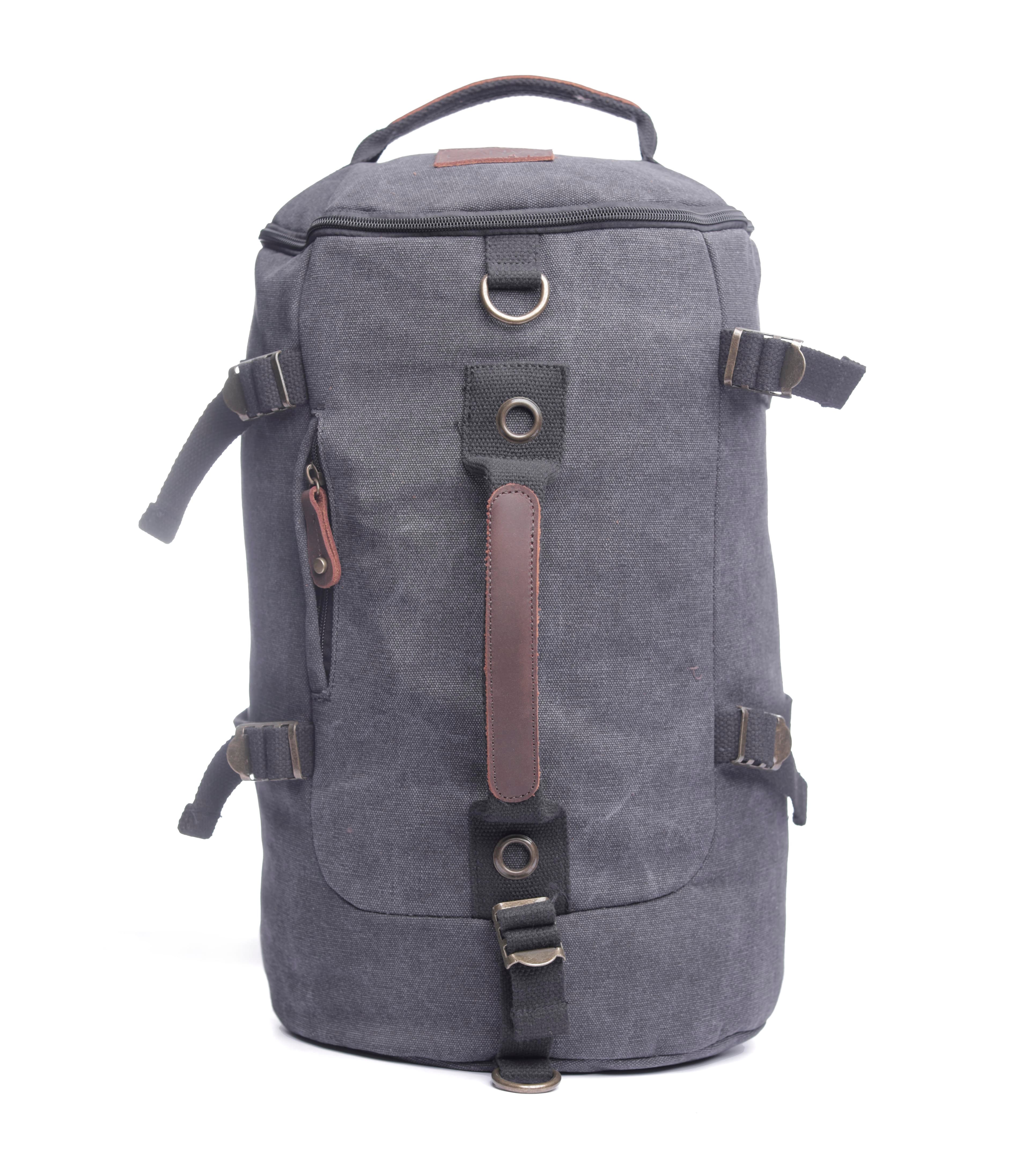 CANVY Leather Canvas Backpack - Vintage Rucksack 16oZ" Laptop Bag - Unisex Laptop Bag - Campus Book-Bag Multipurpose Business Vintage Travel Backpack - School Bag,Casual Rucksack