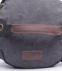 حقيبة ظهر جلد لون أسود Leather Canvas Backpack - Canvy - SW1hZ2U6NDE2NjQ1