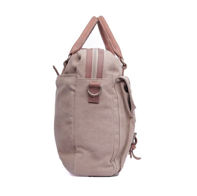 حقيبة وشنطة لابتوب قياس 13.3 لون بيج PARA JOHN Canvas Messenger Backpack - Canvy - 181535