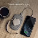 شاحن لاسلكي بقوة 15 واط و بور بانك بسعة 5000 مللي أمبير PORTO Q 5K Portable Battery 5,000 mAh with Built-in Wireless Charger - Moshi