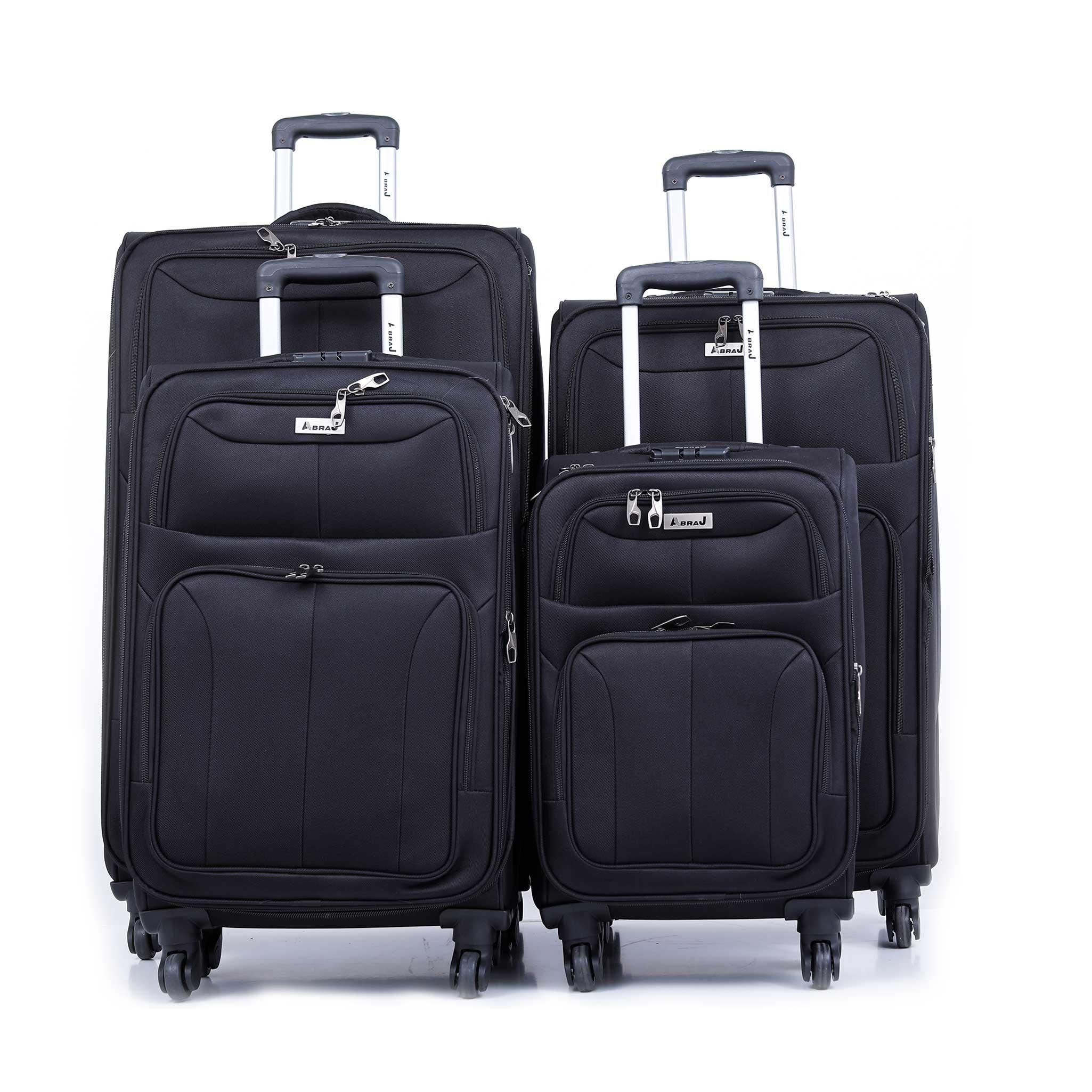 شنطة سفر (حقيبة سفر) عدد 4 – أسود  ABRAJ Travel Luggage Suitcase