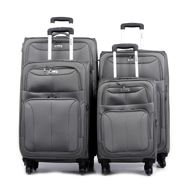 ABRAJ Travel Luggage Suitcase Set of 4 - Trolley Bag, Carry On Hand Cabin Luggage Bag - Lightweight Travel Bags with 360 Durable 4 Spinner Wheels - Hard Shell Luggage Spinner (20'', 24'', 2 - SW1hZ2U6NDIxMzI2