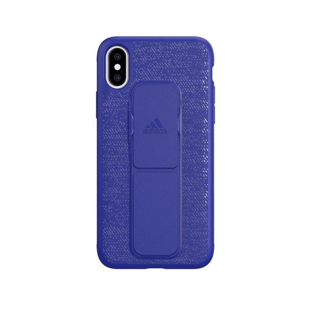 كفر موبايل أصلي بحزام خلفي لون أزرق - Grip Case for iPhone  XS/X - Adidas - SW1hZ2U6MzU5MzA1