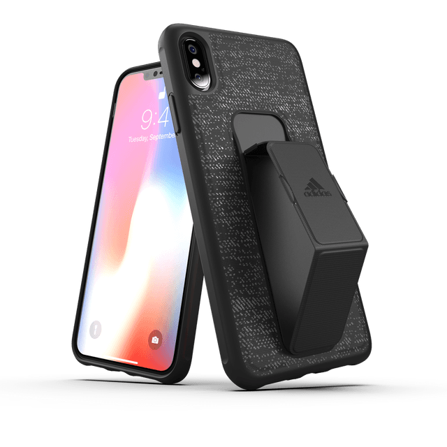 كفر موبايل أصلي بحزام خلفي لون أسود - Grip Case for iPhone XS Max - Adidas - SW1hZ2U6MzU5MDI1