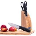 Royalford 5Pcs Kitchen Tool Set - Potable Block, Stainless Steel, Black, 3 Piece Knife, Kitchen - SW1hZ2U6NDAwMDYz