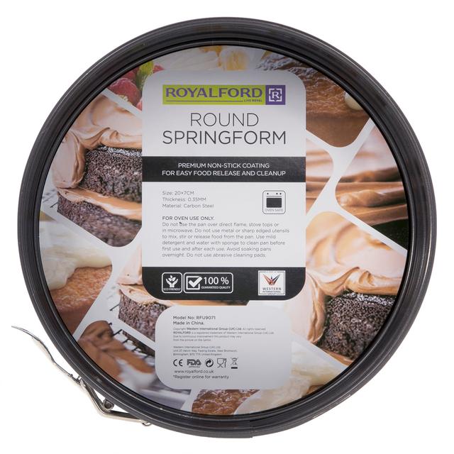 Royalford Springform Cake Tin With Loose Base, 20 Cm (7 Inch ) – Non-Stick Quick-Release Bakeware - SW1hZ2U6NDE2NDA4