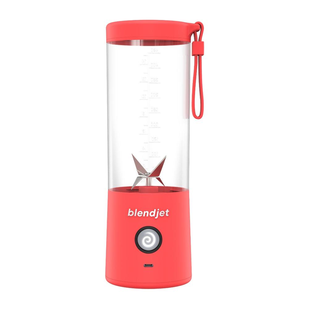 BLENDJET-V2 Portable Blender - World's Most Powerful Compact 16Oz Blender @22,000 RPM, 6 Stainless Steel Blades, Ice Crasher, USB-C Charging, Self Cleaning, Built-in Safety Feature, BPA Free - Coral