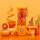 خلاط محمول ب 6 شفرات طحن لون برتقالي Portable Blender 6 Stainless Steel Blades - BLENDJET-V2