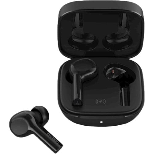 Belkin FREEDOM True Wireless Earbuds - Bluetooth Earphone Works w/ Apple Find My, 36 Hrs Battery Life, Powerful Bass, Advanced Noise Reduction, for iPhone 12/11 Pro/XS Max/Samsung/Huawei - Black