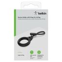 Belkin Apple AirTag Secure Holder w/ Strap | Twist and Lock Design, Scratch Prototection for Apple AirTag | Stylish Leather Strap Easily Loops to Bags, Purse, Kids - Black - SW1hZ2U6MzU5NzUz