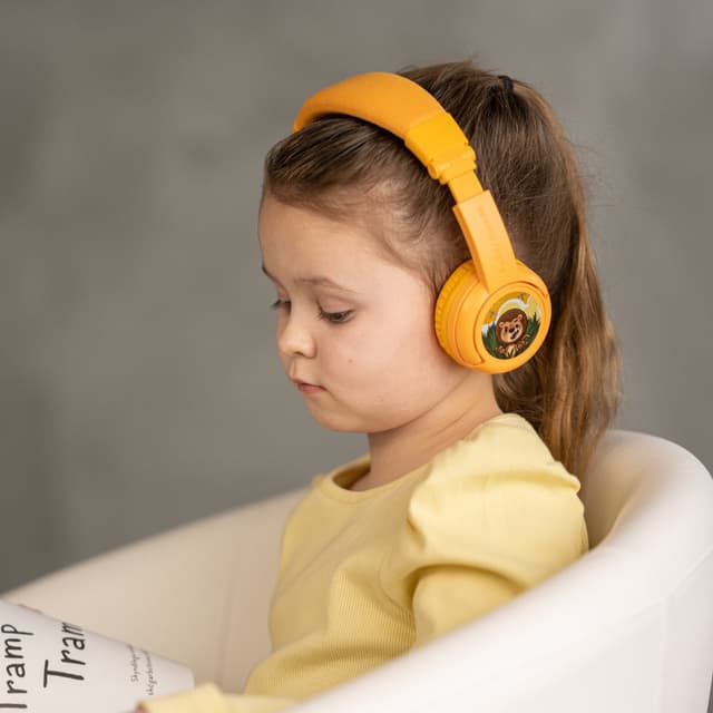 سماعات بلوتوث للأطفال لون برتقالي BuddyPhones Play Plus Wireless Bluetooth for Kids - ONANOFF