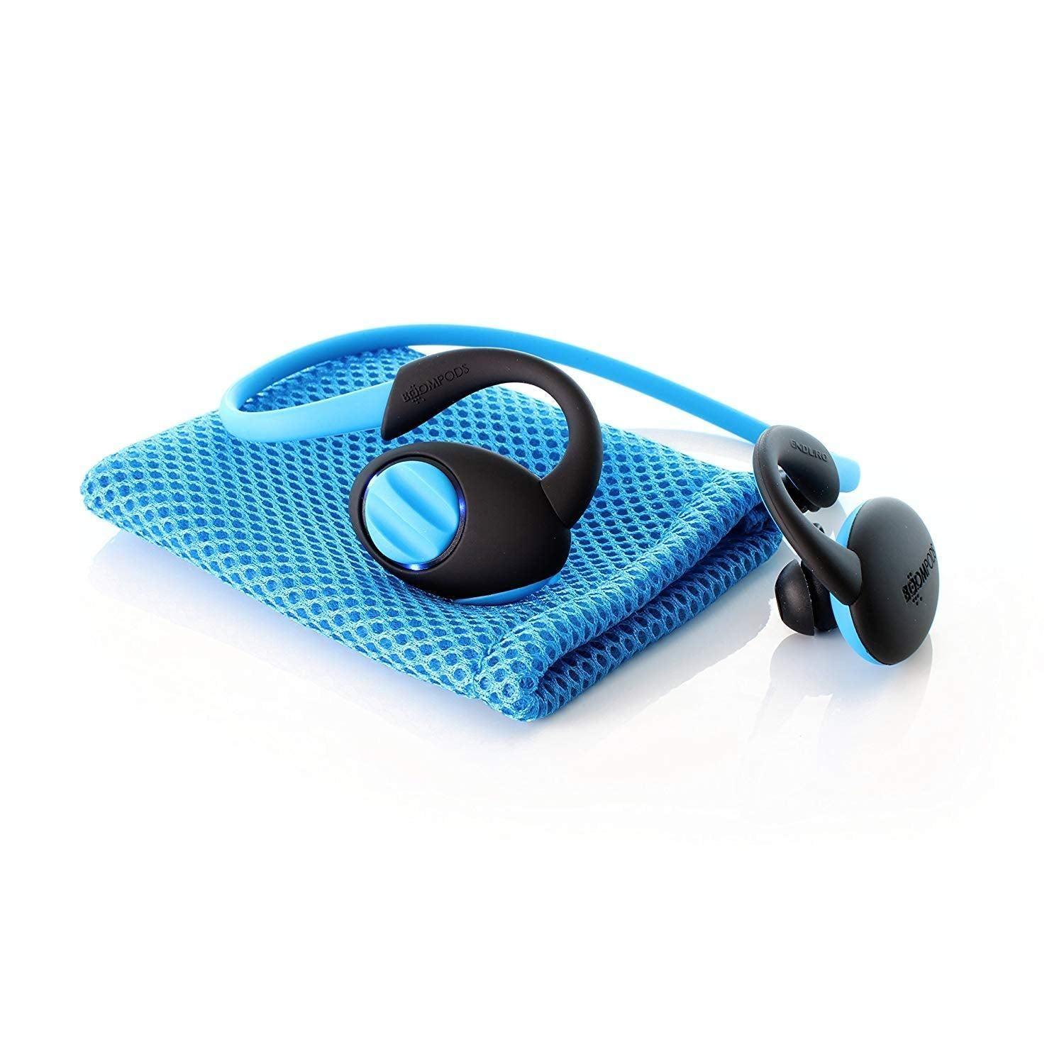 سماعات بلوتوث بتصميم Enduro- أزرق  - Sportpods Enduro Sweat Proof Bluetooth Earphones - Boompods