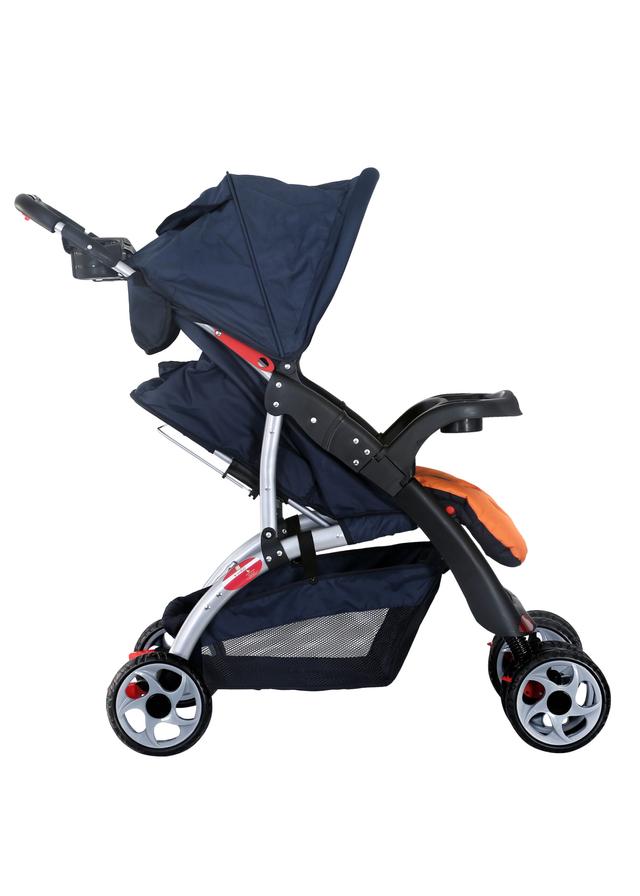 Baby Plus Black & Red Stroller Cum Pram - SW1hZ2U6NDIyMzc5